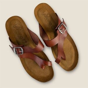 Yokono Women's leather Brown Sandals